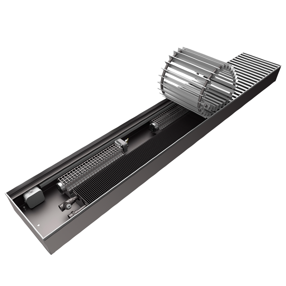Внутрипольный конвектор КЗТО Бриз В 220V 300*120*1000 TCM прав U (5 Ал 12)